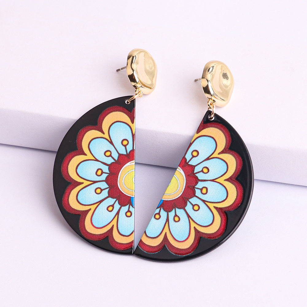 Wholesale Small Chrysanthemum Acrylic Earrings